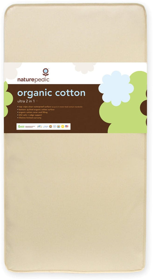 Naturepedic MC45 Combo 2 in 1 Organic Cotton Ultra Crib Mattress - MC45