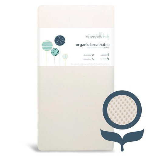 Naturepedic Organic Breathable 2-Stage Baby Crib Mattress - MC46