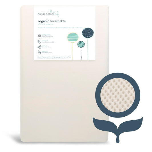 Naturepedic Organic Breathable Mini Crib Mattress - MC46-MN