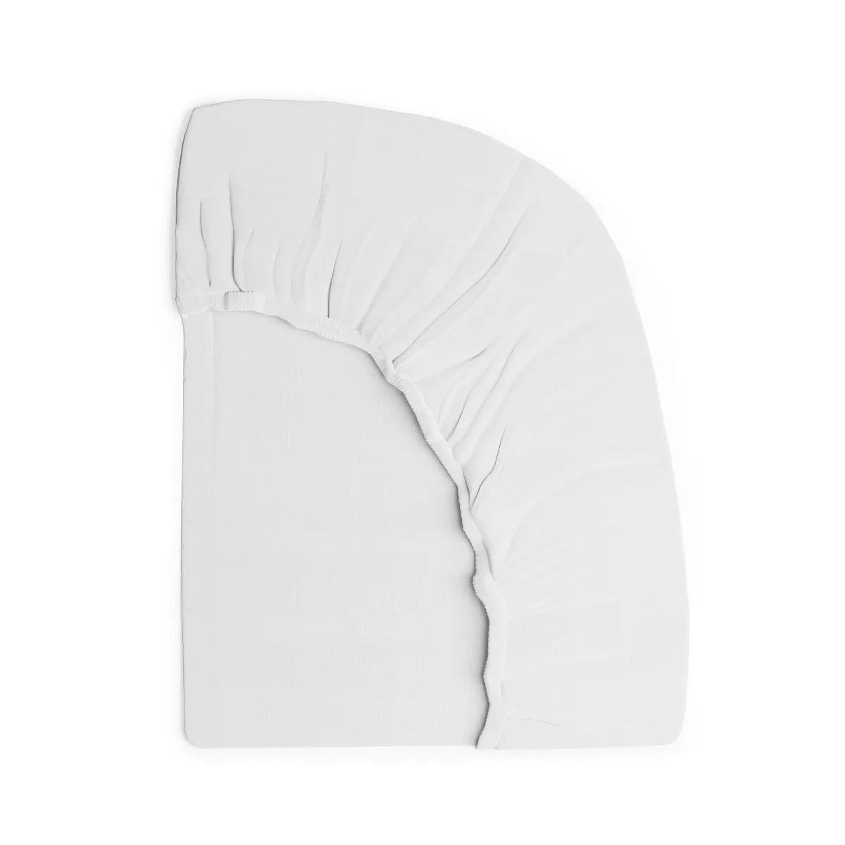 Naturepedic Organic Cotton Fitted Crib Sheet 2-Layer Breathable Muslin - Arctic Snow - SC-BREA-WHT