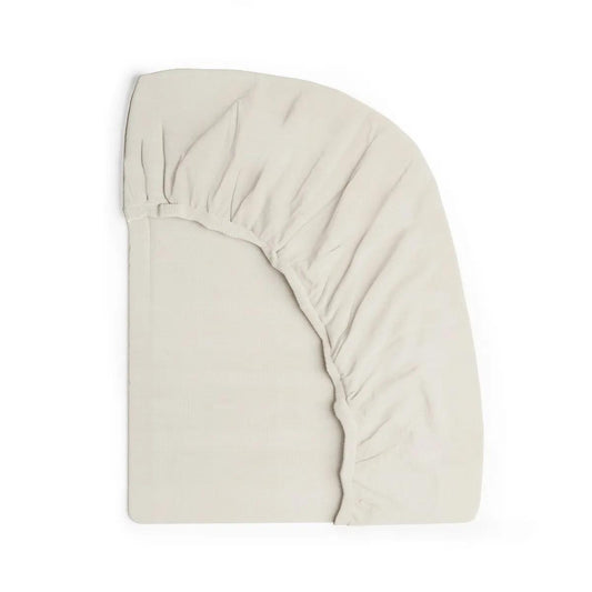 Naturepedic Organic Cotton Fitted Crib Sheet 2-Layer Breathable Muslin - Cream - SC-BREA-NAT