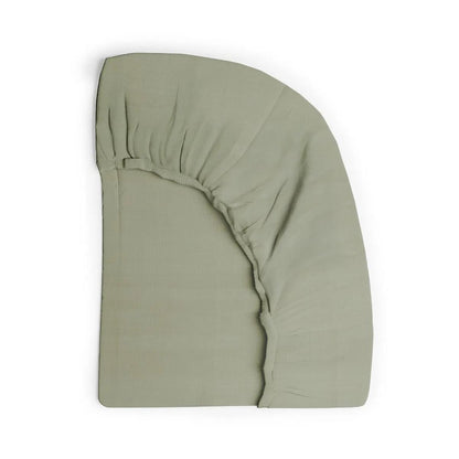Naturepedic Organic Cotton Fitted Crib Sheet 2-Layer Breathable Muslin - Forest Canopy - SC-BREA-FGRN