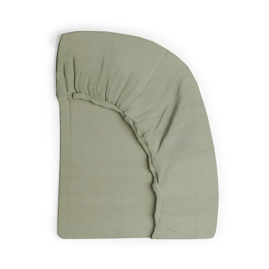 Naturepedic Organic Cotton Fitted Crib Sheet 2-Layer Breathable Muslin - Forest Canopy - SC-BREA-FGRN