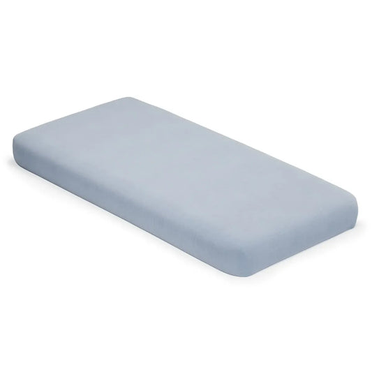 Naturepedic Organic Cotton Fitted Crib Sheet 2-Layer Breathable Muslin - Washed Cornflower - SC-BREA-WCRN
