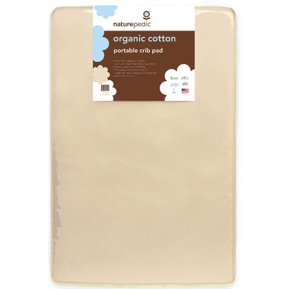 Naturepedic Organic Cotton Mini Crib Mattress 24x38x2 - Natural