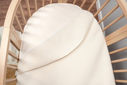 Naturepedic Organic Cotton Oval Crib Mattress with Breathable Cover for Stokke Sleepi V3 - MK46V3