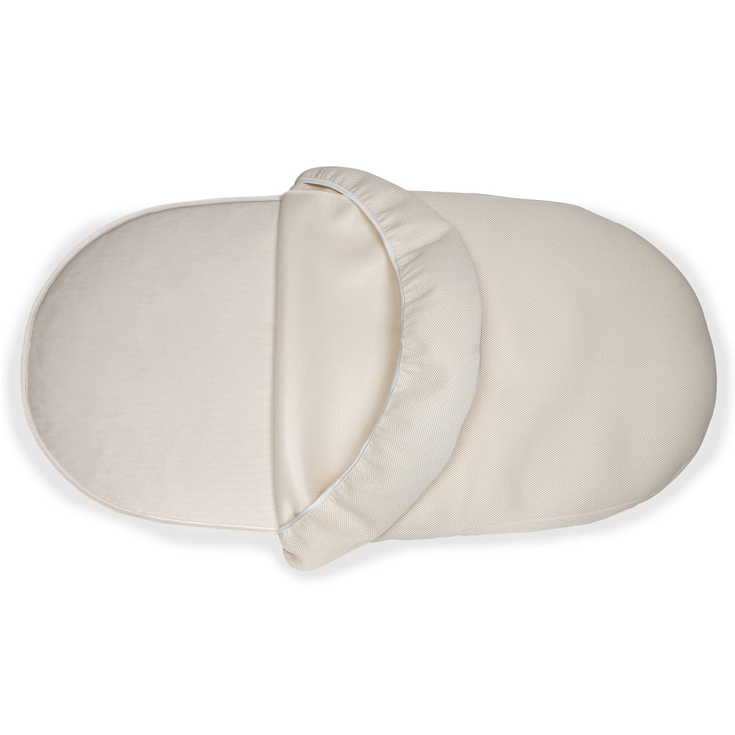 Naturepedic Organic Cotton Oval Crib Mattress with Breathable Cover for Stokke Sleepi V3 - MK46V3