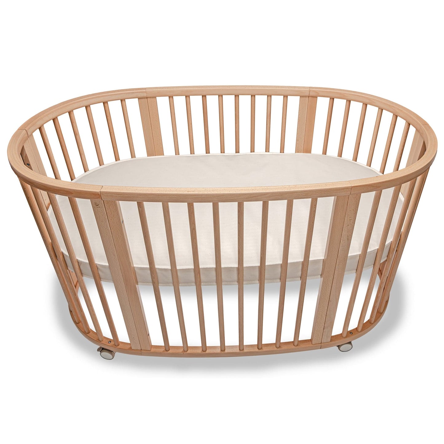 Naturepedic Organic Cotton Oval Crib Mattress with Breathable Cover for Stokke Sleepi V3 - MK46V3