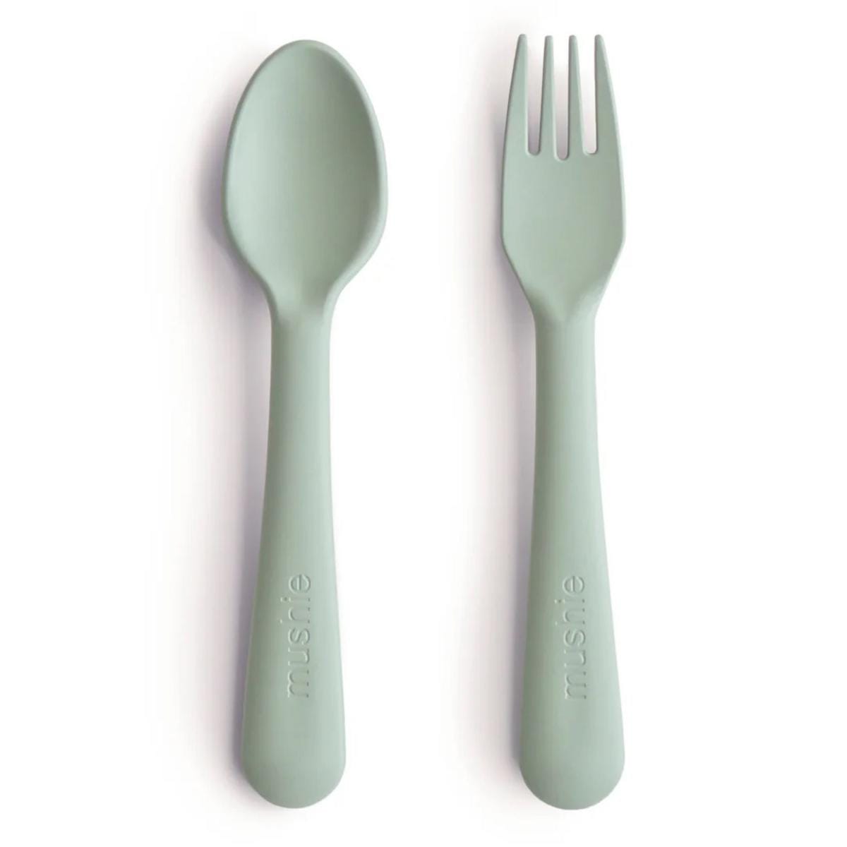 Mushie Fork and Spoon Set - Sage - MFS-308