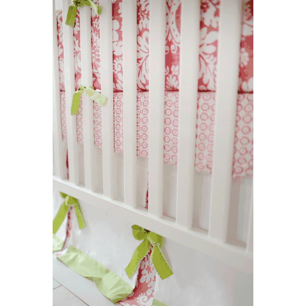 New Arrivals Bloom in Pink 4 Piece Crib Bedding Set - NA-BLMP-4PC