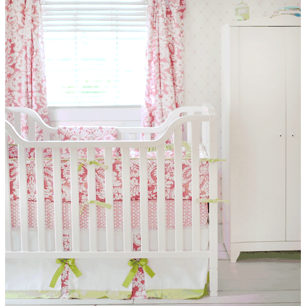 New Arrivals Bloom in Pink 4 Piece Crib Bedding Set - NA-BLMP-4PC