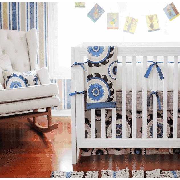 New Arrivals Dakota Blue 4 Piece Baby Crib Bedding Set - NA-DAKOTA-4PC