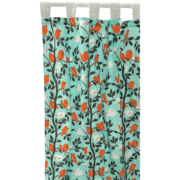 New Arrivals Feather Your Nest in Aqua Window Panels - NA-FNAQ-WP