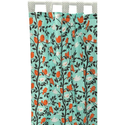 New Arrivals Feather Your Nest in Aqua Window Panels - NA-FNAQ-WP