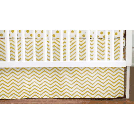 New Arrivals Gold Rush Crib Skirt