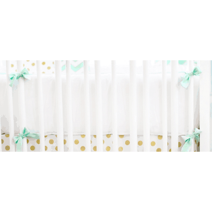 New Arrivals Gold Rush in Mist Crib Bumper - NA-GOLDM-BUM