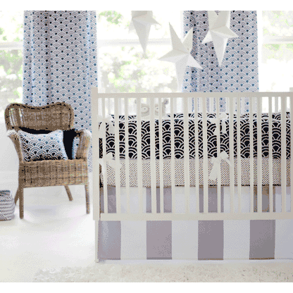 New Arrivals Hampton Bay 4 Piece Crib Bedding Set - NA-HAMP-4PC