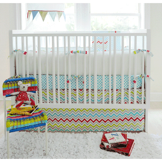 New Arrivals Jellybean Parade 4 Piece Baby Crib Bedding Set - NA-JELLY-4PC