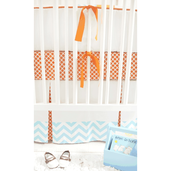 New Arrivals Orange Crush 4 Piece Crib Bedding Set - NA-ORCR-4PC