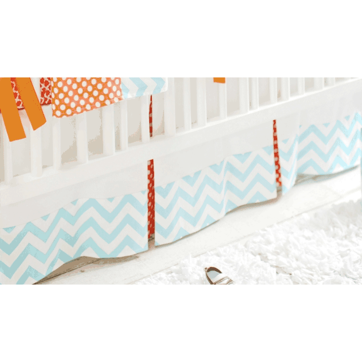 New Arrivals Orange Crush Crib Skirt