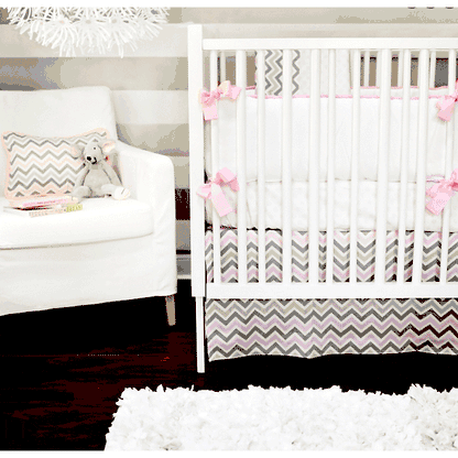 New Arrivals Peace, Love & Pink 3 Piece Baby Crib Bedding Set - NA-PLP-3PC