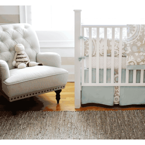 New Arrivals Picket Fence 4 Piece Baby Crib Bedding Set - NA-FENCE-4PC