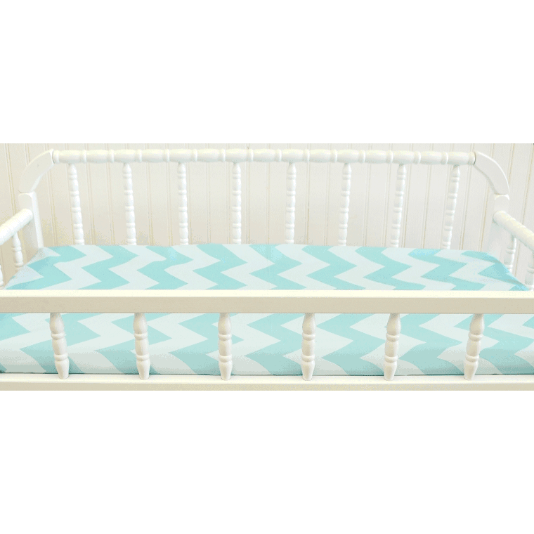 New Arrivals Zig Zag Aqua Changing Pad Cover - NA-ZZQ-PAD