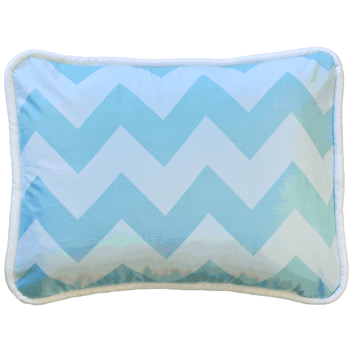 New Arrivals Zig Zag Aqua Throw Pillow - 16 x 16 - NA-ZZQ-TP