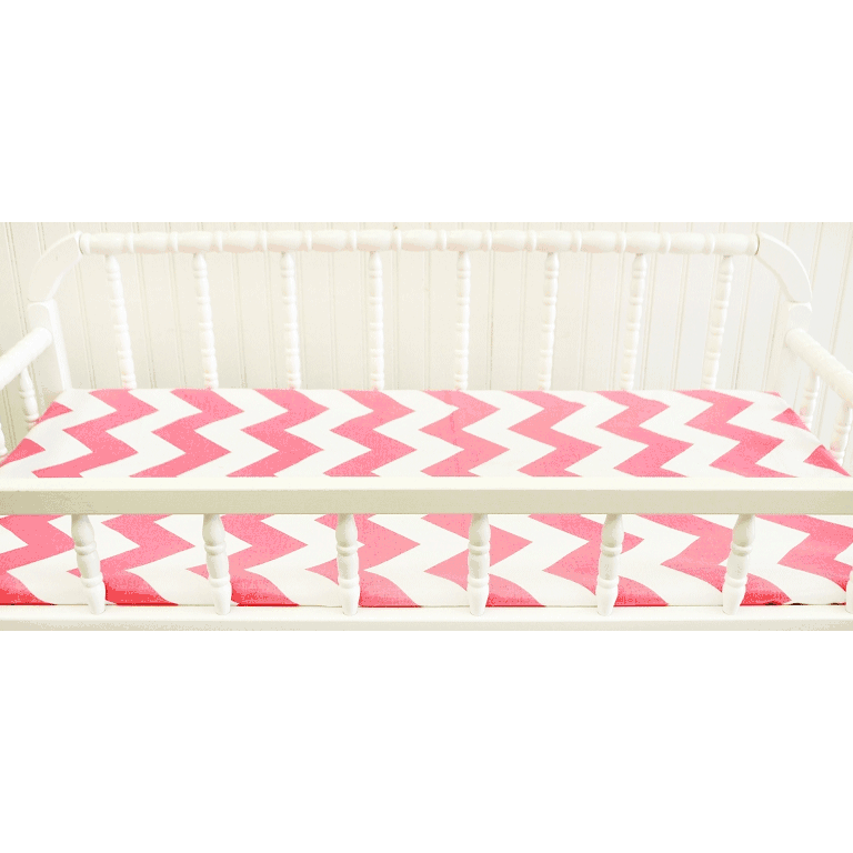 New Arrivals Zig Zag Hot Pink Changing Pad Cover - NA-ZZHTPK-PAD