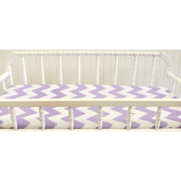 New Arrivals Zig Zag Lavender Changing Pad Cover - NA-ZZL-PAD
