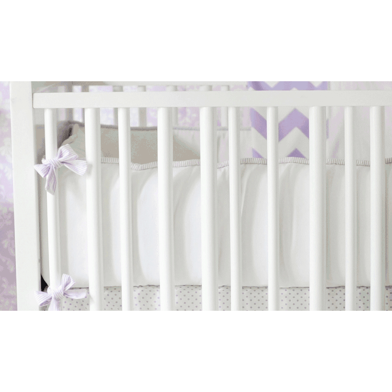 New Arrivals Zig Zag Lavender Crib Bumper