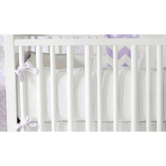 New Arrivals Zig Zag Lavender Crib Bumper