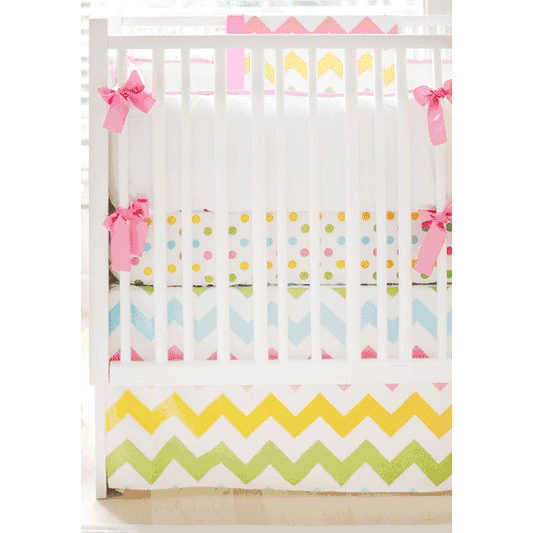 New Arrivals Zig Zag Rainbow 3 Piece Baby Crib Bedding Set - NA-ZZRAIN-3PC