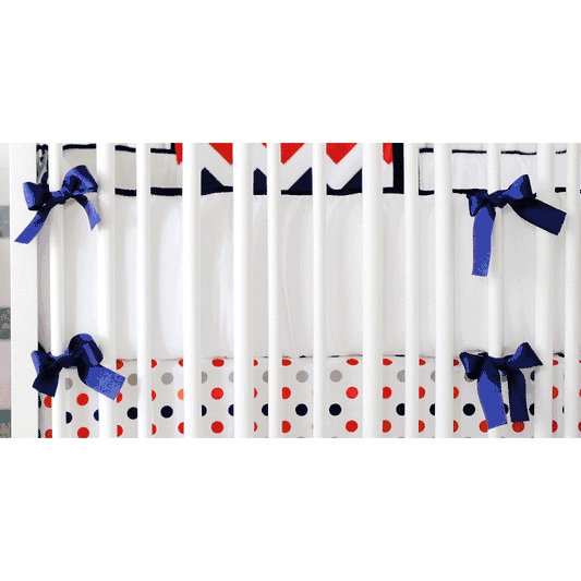 New Arrivals Zig Zag Rugby Crib Bumper