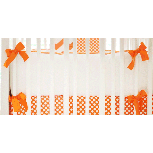 New Arrivals Zig Zag Tangerine Crib Bumper