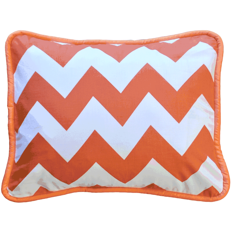 New Arrivals Zig Zag Tangerine Throw Pillow - 16 x 16 - NA-ZZTANG-TP