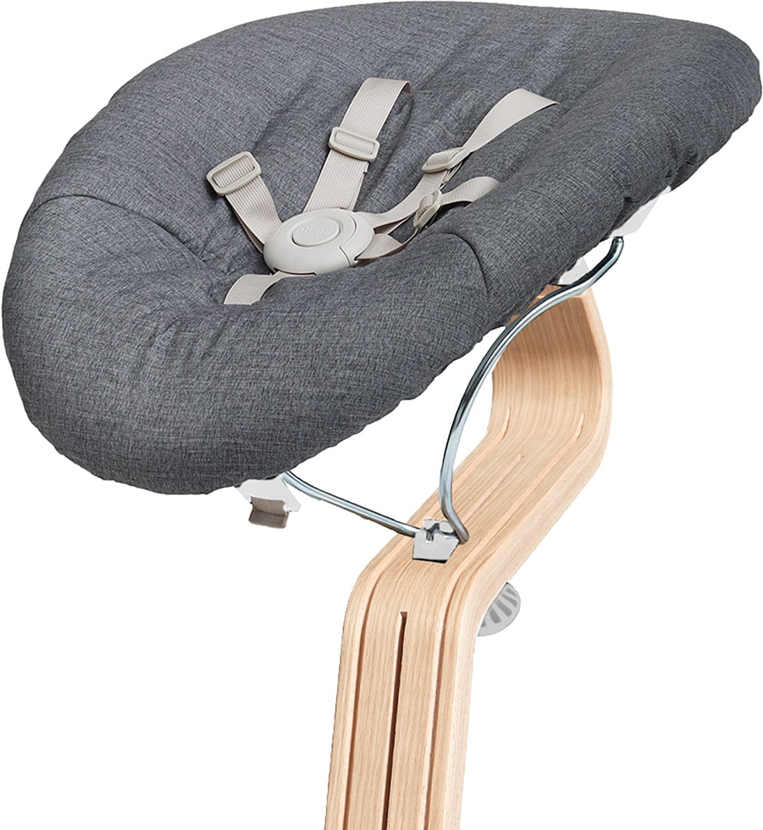 Nomi Baby Base 2.0 Bouncer - White with Gray Cushion - 18-8511005