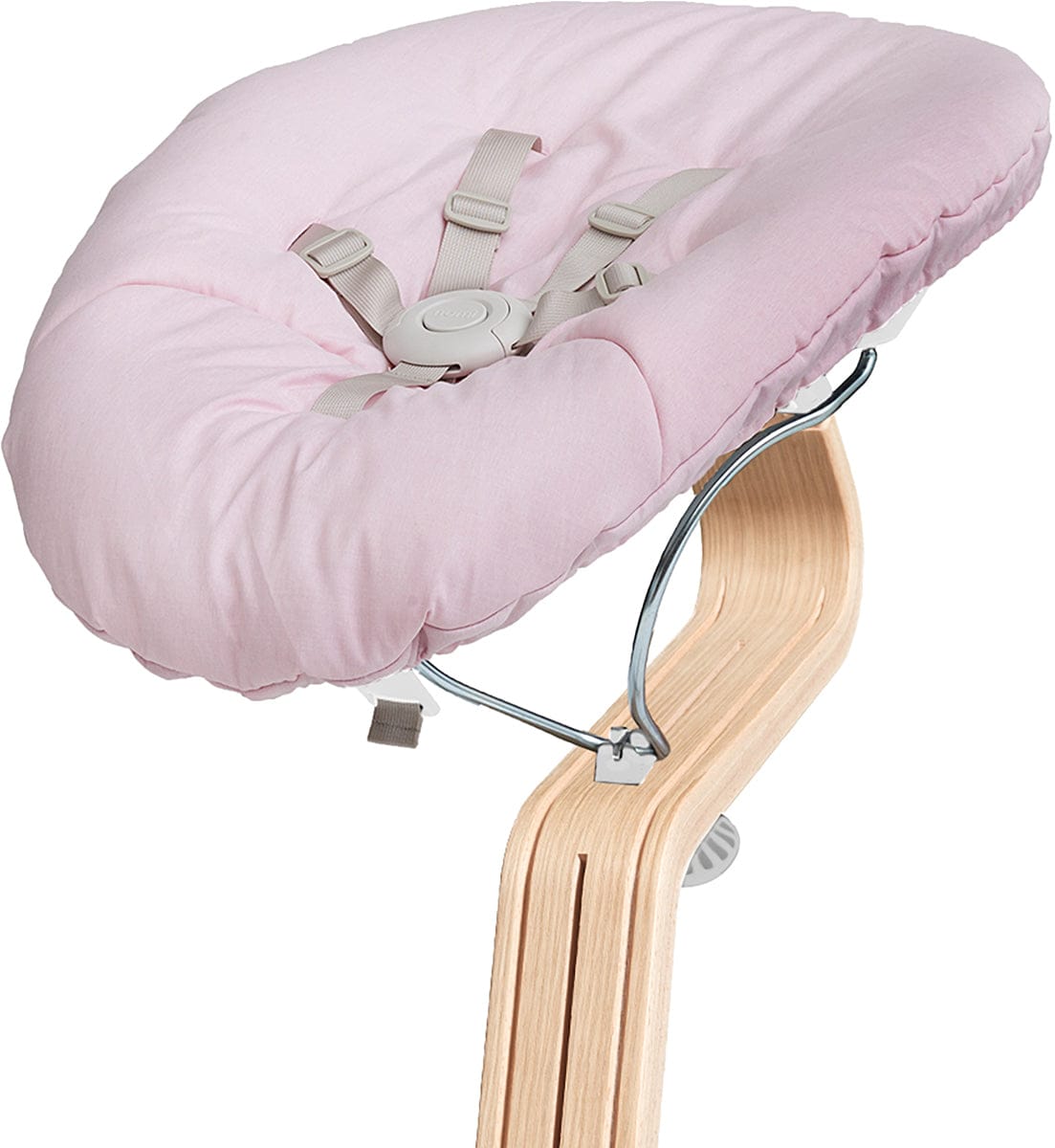 Nomi Baby Base 2.0 Bouncer - White with Pink Cushion - 18-8511006