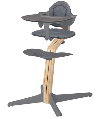 Nomi Complete High Chair - Gray/White Oak - 18-2101081-TRAY-CSHN