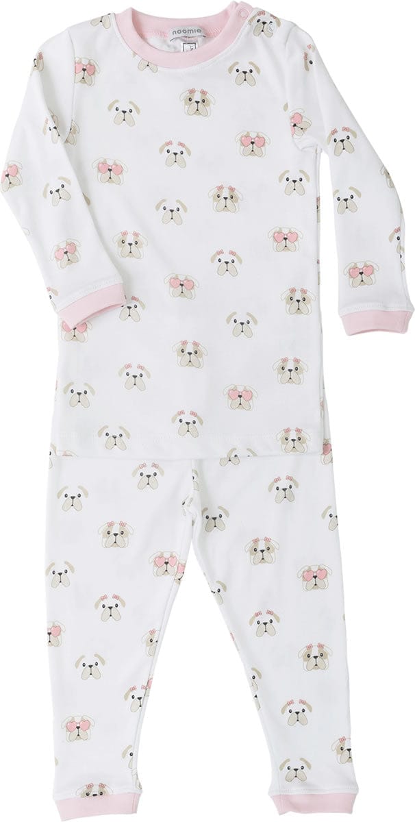 Noomie 2 Piece Pajamas - Pink Bulldog (18-24M) - 1812-40-18-24