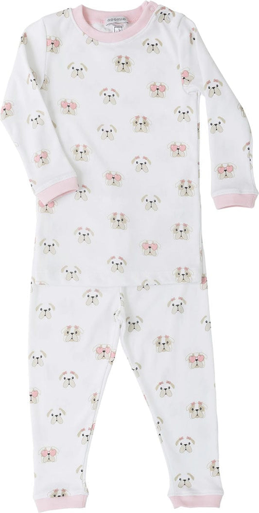 Noomie 2 Piece Pajamas - Pink Bulldog (18-24M) - 1812-40-18-24