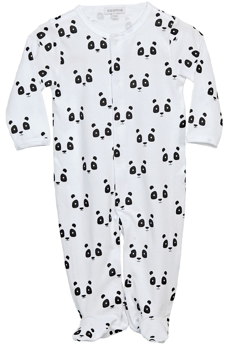 Noomie Snap Footie - Pandas (6-9M) - 1801-30-6-9