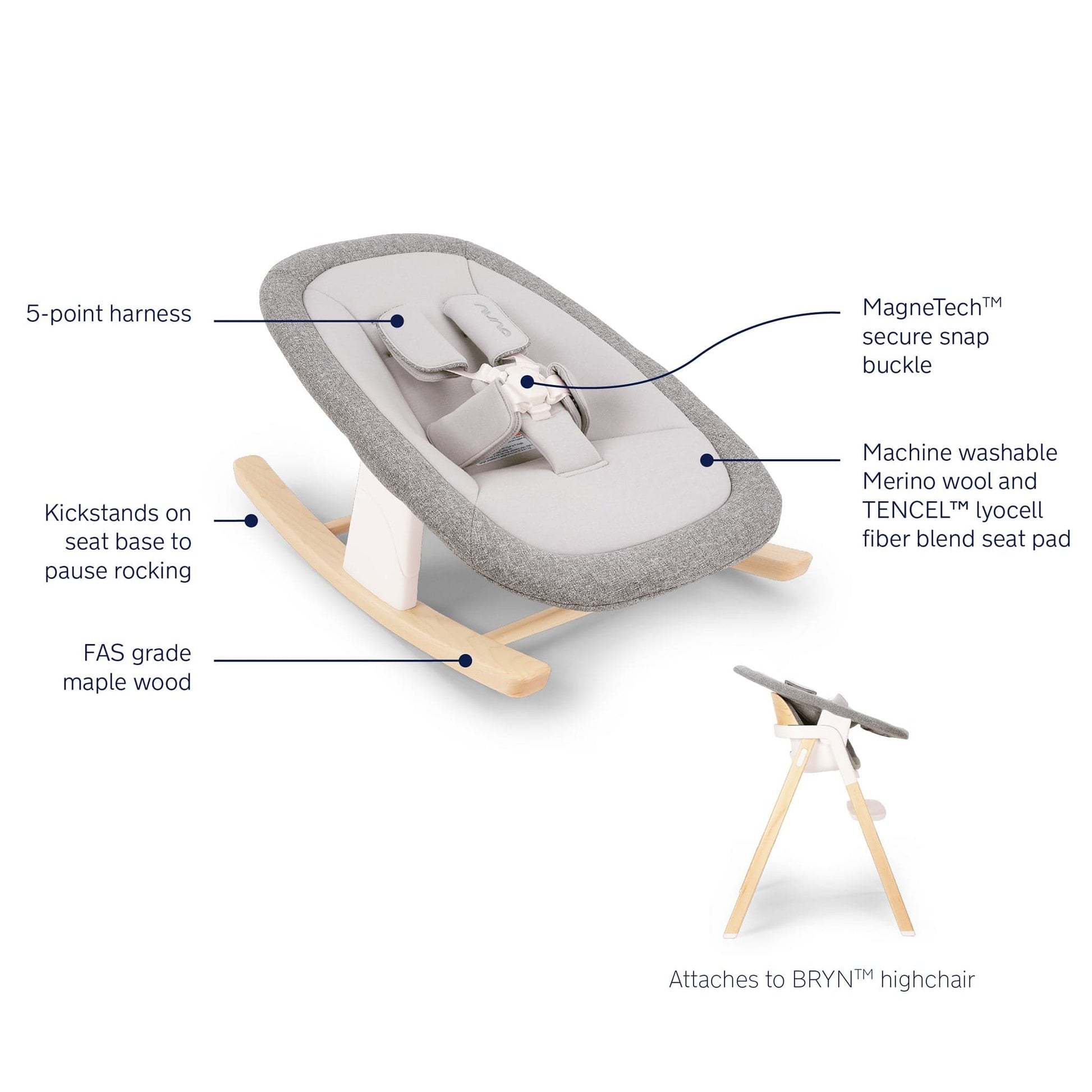 Nuna Bryn Newborn Rocker - Heritage - RK17101HRI
