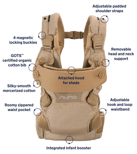 Nuna CUDL 4 in 1 Baby Carrier - Softened Camel - BC13902SCL