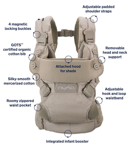 Nuna CUDL 4 in 1 Baby Carrier - Softened Hazelwood - BC13902SHL