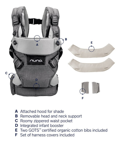 Nuna CUDL 4 in 1 Baby Carrier - Softened Shadow - bc13902ssd