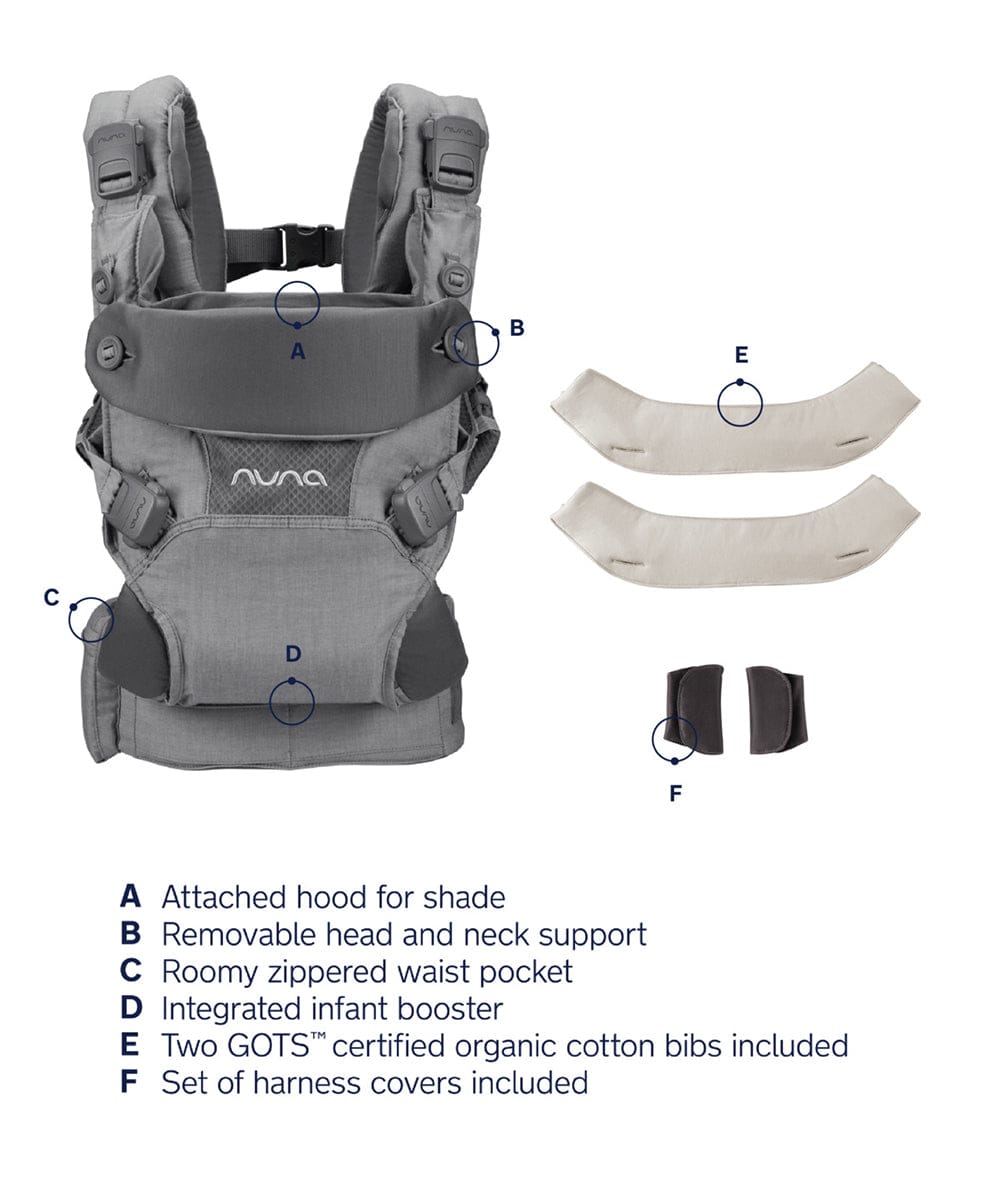 Nuna CUDL 4 in 1 Baby Carrier - Softened Thunder - BC13902STH