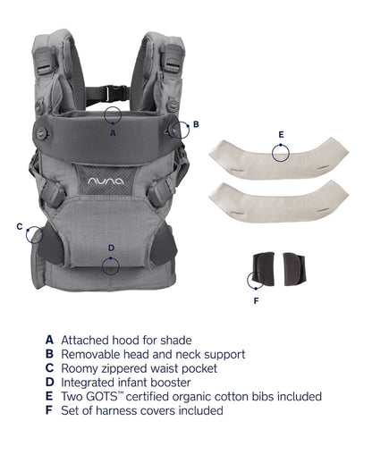 Nuna CUDL 4 in 1 Baby Carrier - Softened Thunder - BC13902STH
