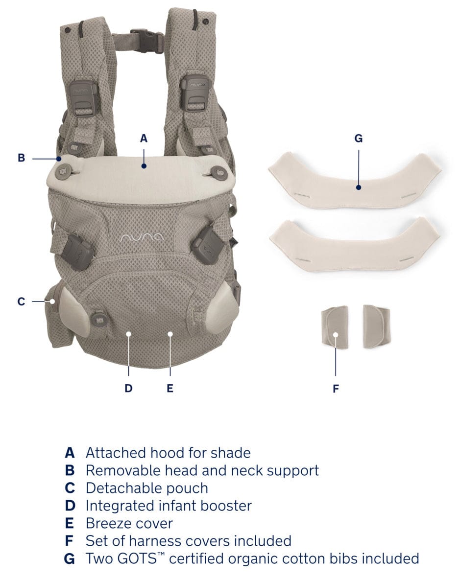 Nuna CUDL Clik 4 in 1 Baby Carrier - Fog - BC17202FOG