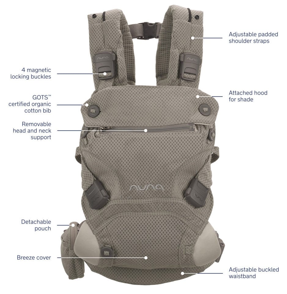 Nuna CUDL Clik 4 in 1 Baby Carrier - Fog - BC17202FOG